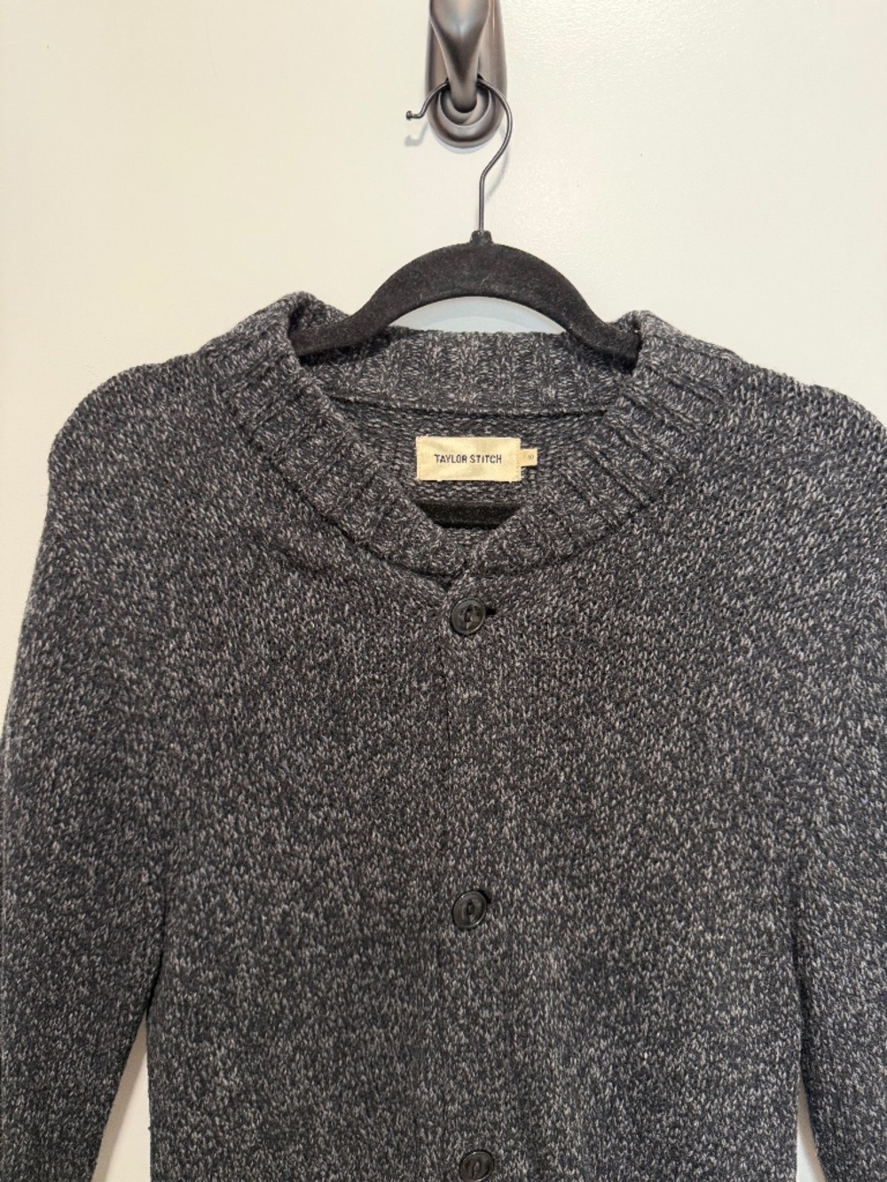 Taylor Stitch: The Bomber Sweater in Black Sesame (M, size 40)